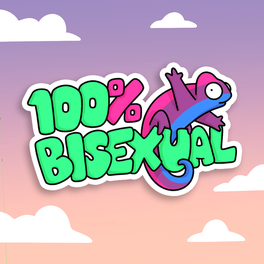 100% Bisexual Sticker