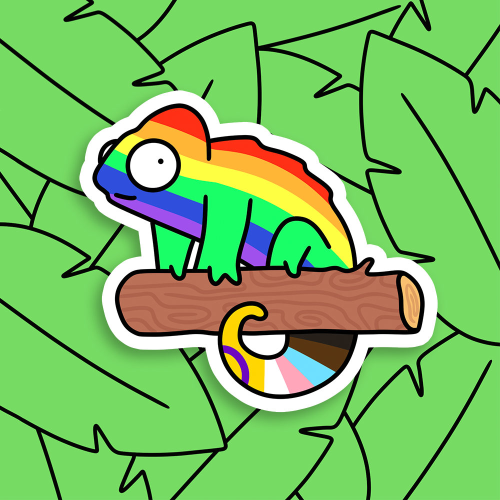 Queer Chameleon Sticker